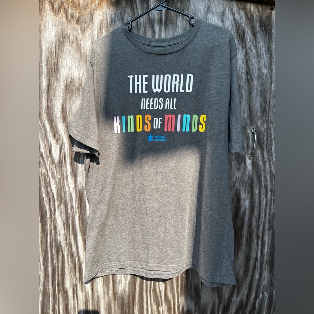 Autism speaks unisex 2xl autism tshirt gray